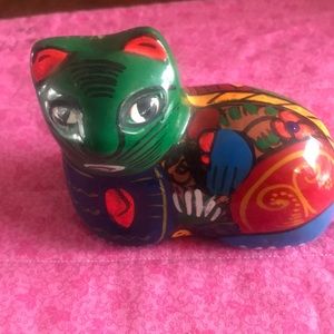 Cat Mexican pottery- colorful